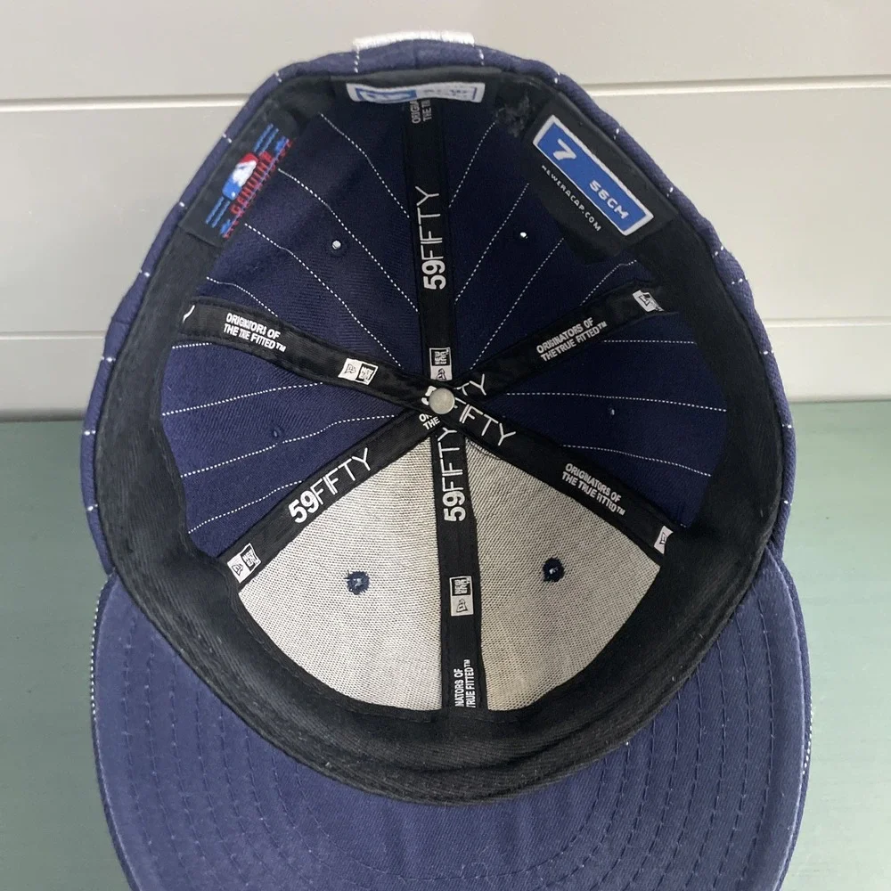 New Era 59Fifty MLB Washington Nationals DC Baseball Hat Hickory Stripes 7‎